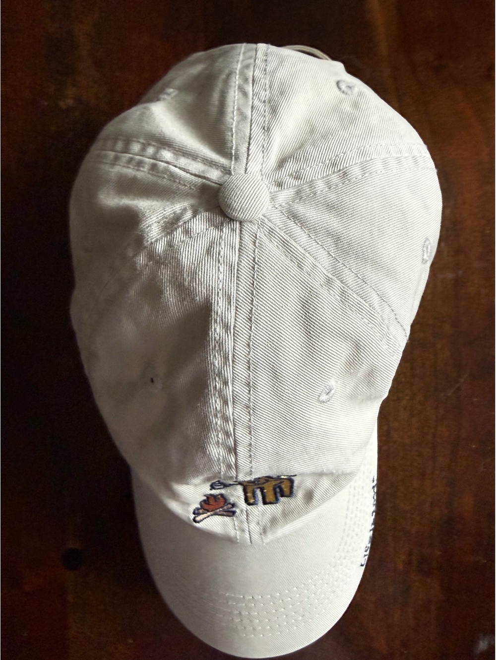 Life is Good Beige Adjustable Cap with Dog and Campfire Embroidery - Picture 3 of 6